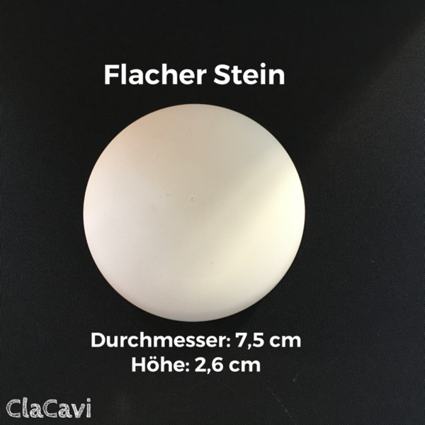 Flacher Stein Rohling > Durchmesser 7,5 cm  Höhe 2,6 cm