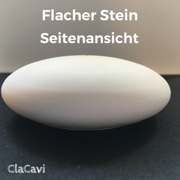 Flacher Stein Rohling > Durchmesser 7,5 cm  Höhe 2,6 cm